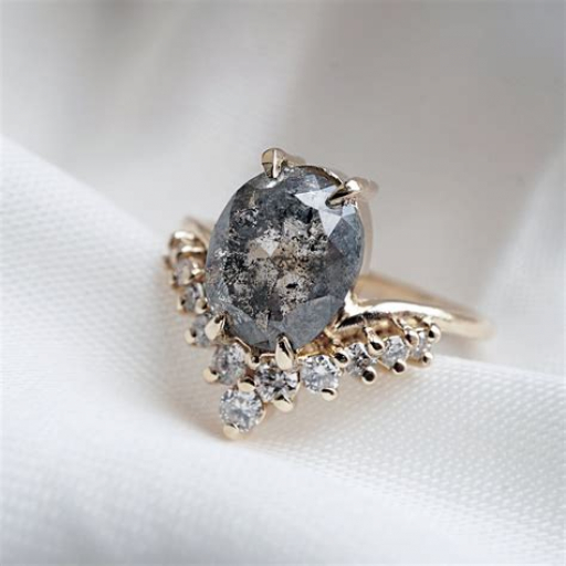 Salt and Pepper Engagement Rings