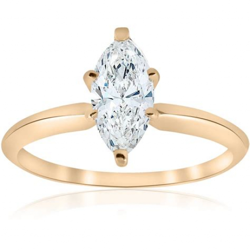 Yellow Gold Solitaire Engagement Ring