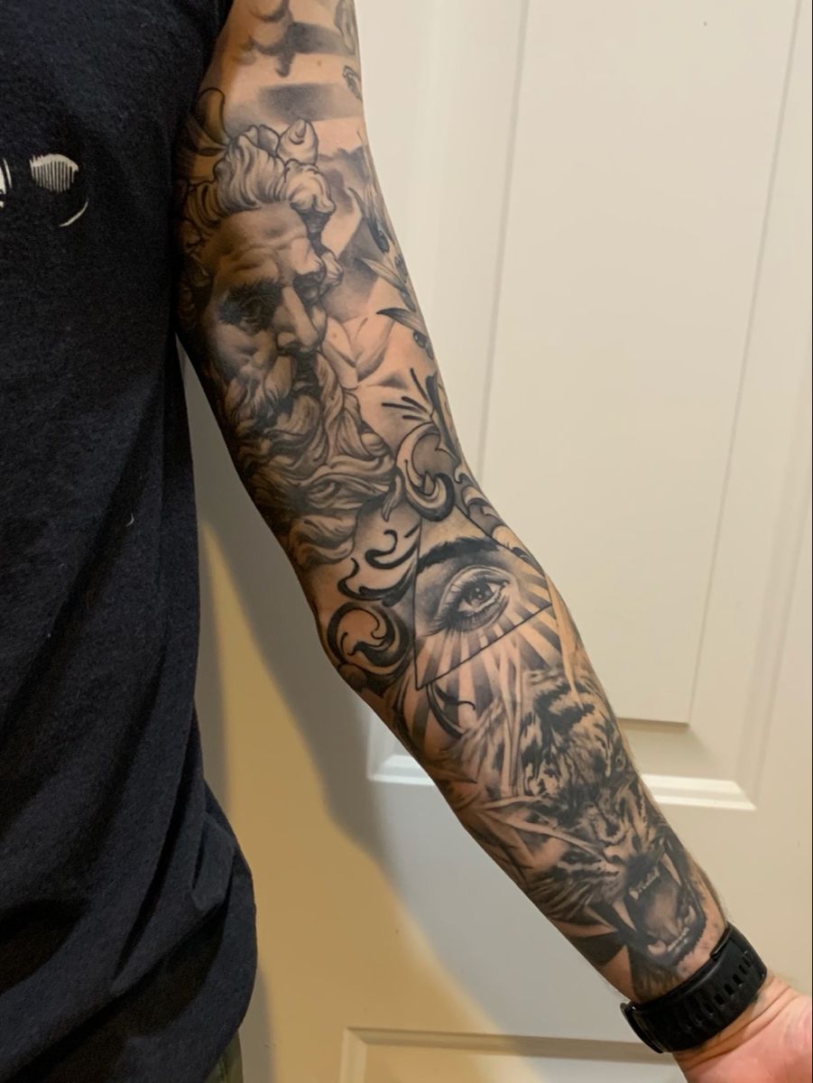 Black and Grey Forearm Tattoo Ideas - Riccda