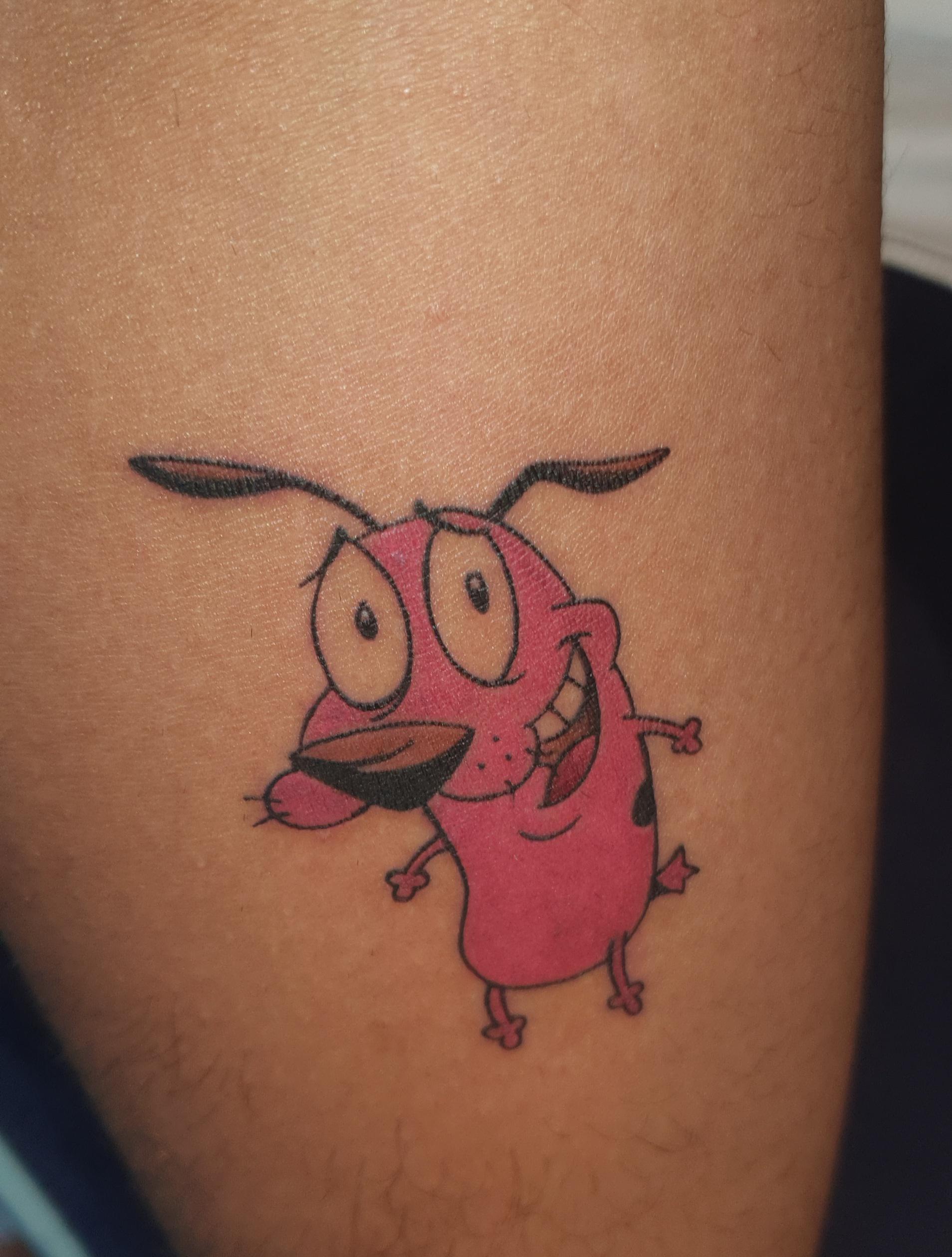 Inspiring Courage The Cowardly Dog Tattoo