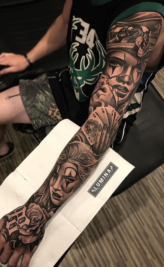 Ghetto Gangster Chicano Tattoo Sleeve Ideas