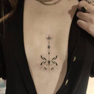 Middle Boob Tattoo Ideas for Females Middle Boob Tattoo Ideas for Females