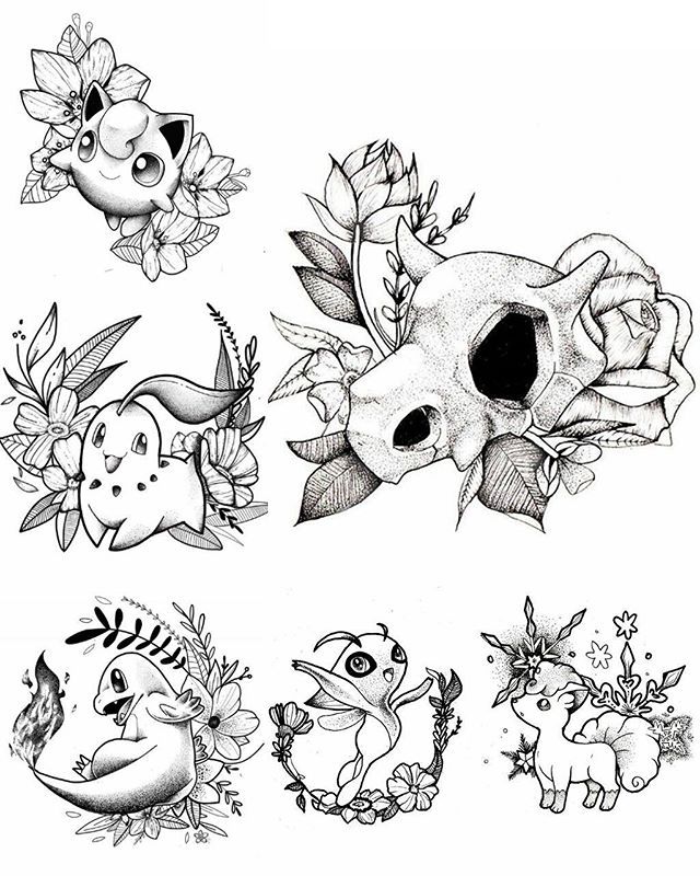 Pokemon Tattoo Ideas Black and White - Riccda