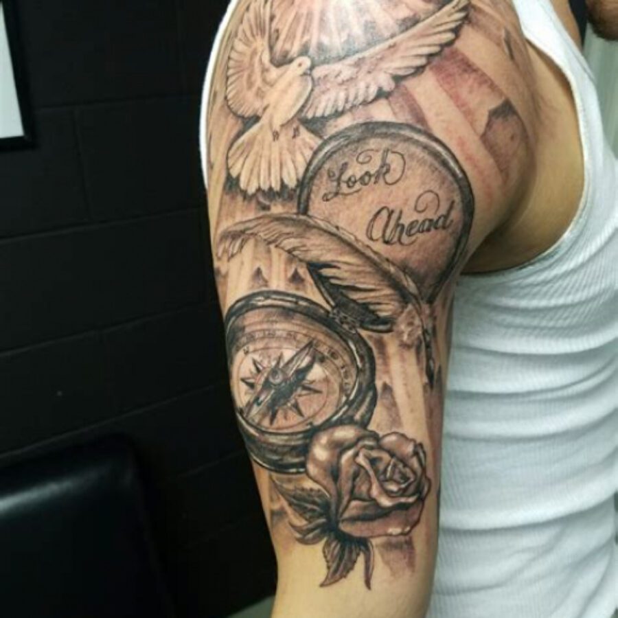 Shoulder Half Sleeve Tattoo Ideas for Men - Riccda