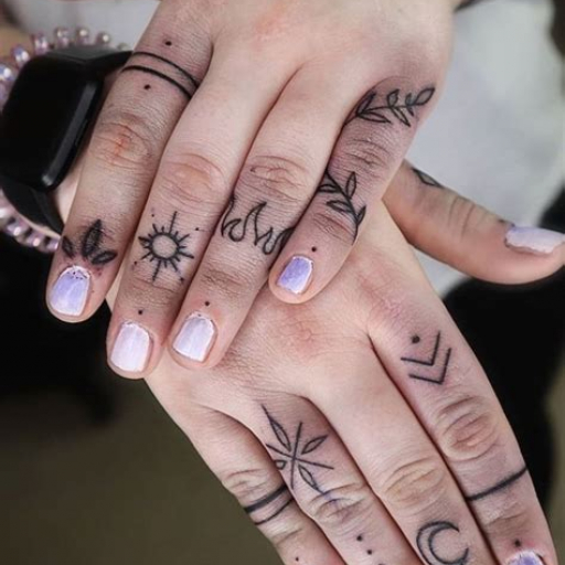 Simple Finger Tattoo Ideas for Females