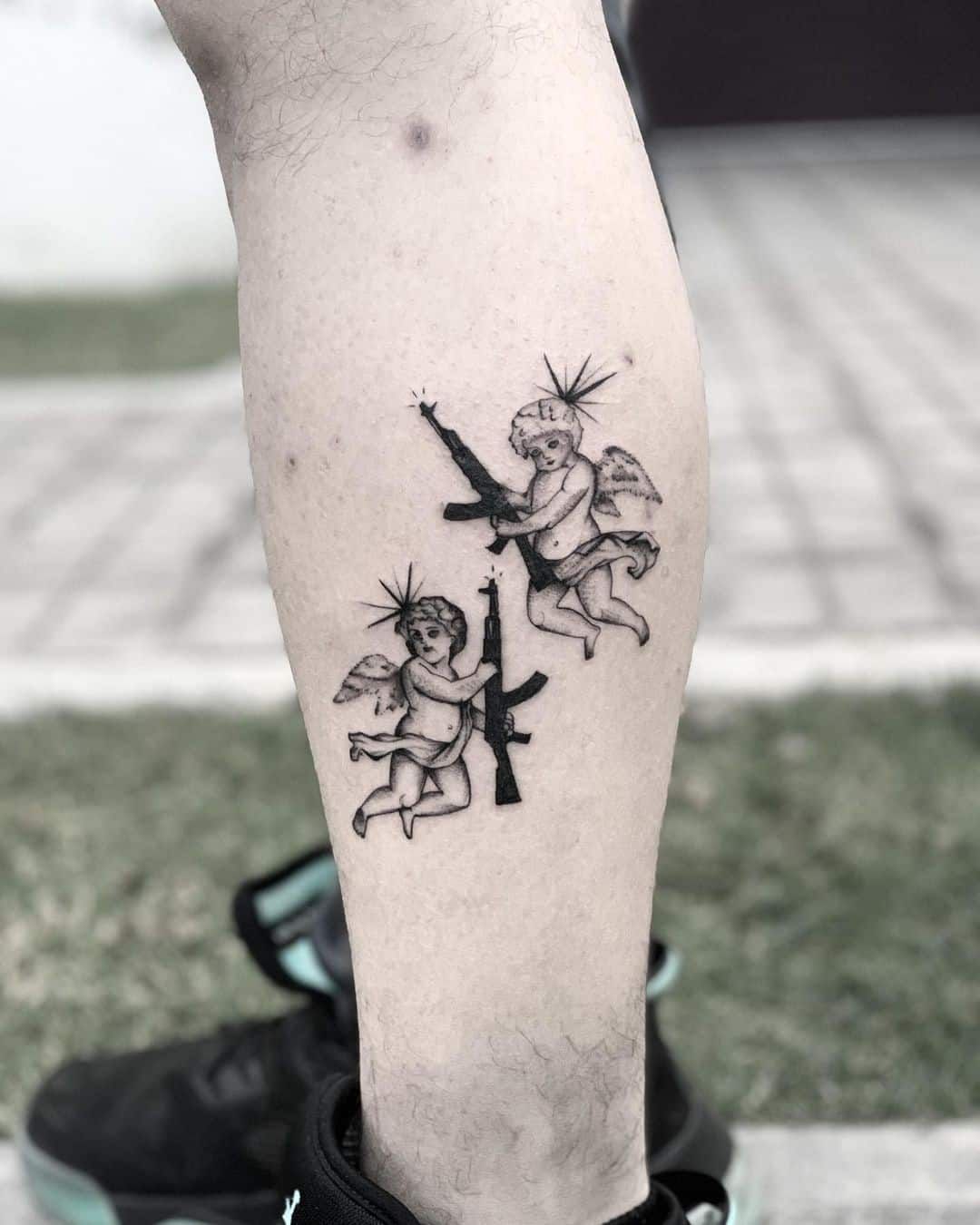 Small Angel Tattoo Ideas for Guys - Riccda