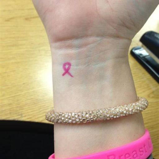 Small Breast Cancer Ribbon Tattoo Ideas for Wrist Small Breast Cancer Ribbon Tattoo Ideas for Wrist