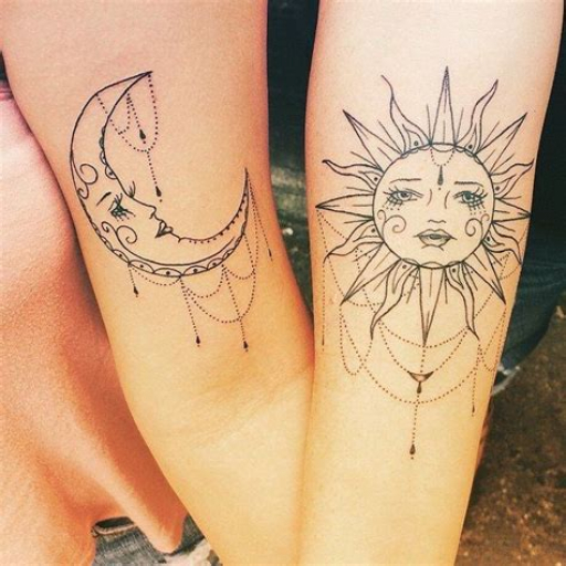 Sun and Moon Tattoo Ideas for Females Sun and Moon Tattoo Ideas for Females