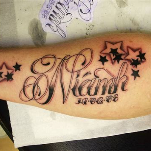 Tattoo Ideas with Names and Stars