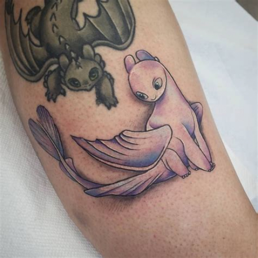 Toothless and Light Fury Tattoo Ideas Toothless and Light Fury Tattoo Ideas