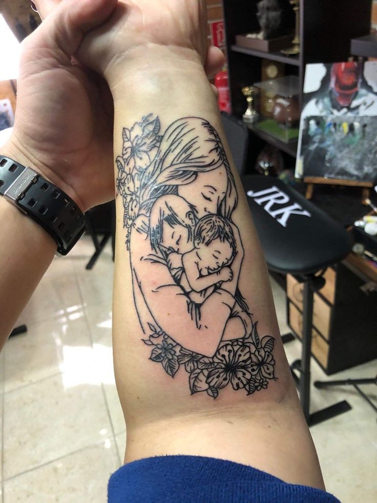 Unique Mother Son and Daughter Tattoo Ideas - Riccda