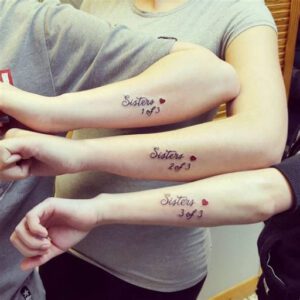Unique Sister Tattoo Ideas for 3 Unique Sister Tattoo Ideas for 3
