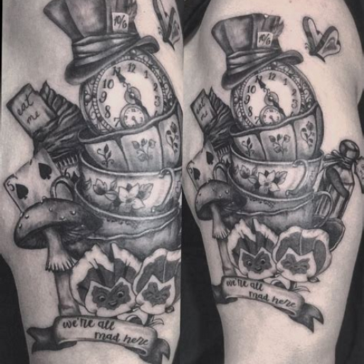 Alice in Wonderland Sleeve Tattoo Ideas Alice in Wonderland Sleeve Tattoo Ideas