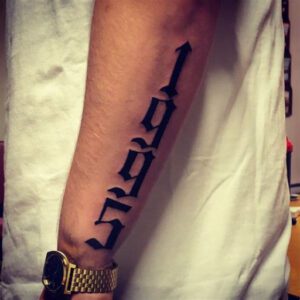 Birth Year Tattoo Ideas for Guys Birth Year Tattoo Ideas for Guys