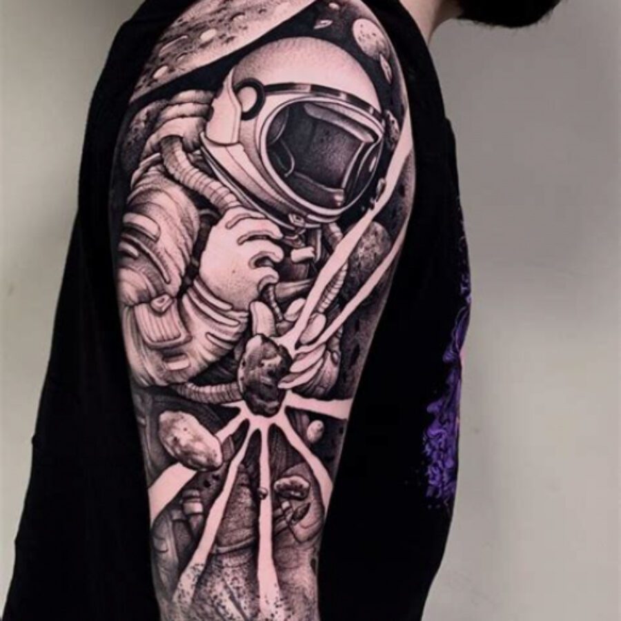 Black and Grey Half Sleeve Tattoo Ideas - Riccda