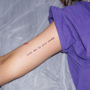 Call Me by Your Name Tattoo Ideas Call Me by Your Name Tattoo Ideas