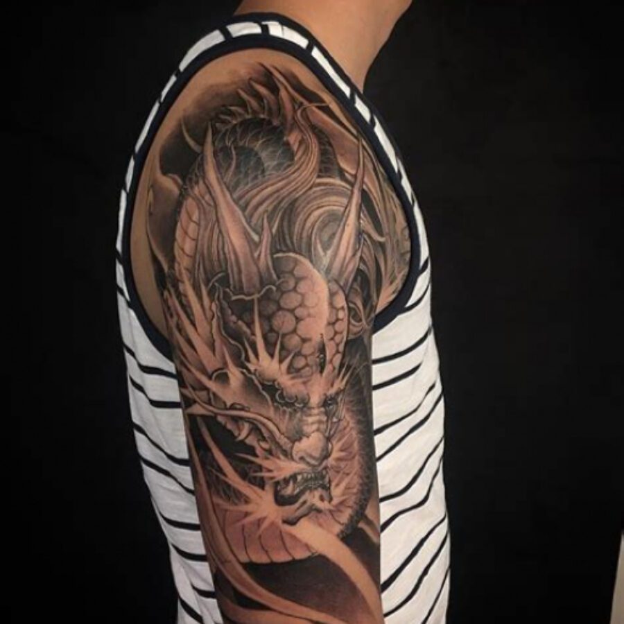 Dragon Sleeve Tattoo Ideas for Men - Riccda
