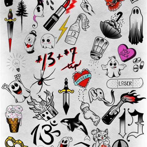 Friday the 13th Flash Tattoo Ideas Friday the 13th Flash Tattoo Ideas