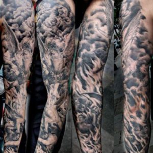 Heaven and Hell Sleeve Tattoo Ideas Heaven and Hell Sleeve Tattoo Ideas