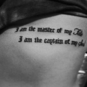 I Am the Master of My Fate Tattoo Ideas I Am the Master of My Fate Tattoo Ideas