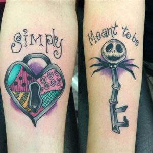 Jack and Sally Couple Tattoos Ideas Jack and Sally Couple Tattoos Ideas