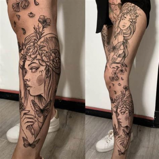 Leg Sleeve Tattoo Ideas for Women Leg Sleeve Tattoo Ideas for Women