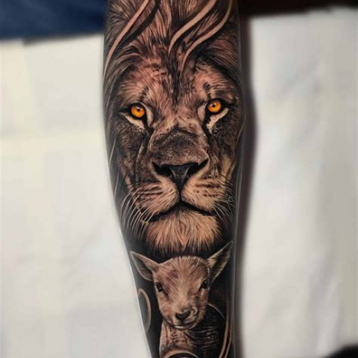 Lion and the Lamb Tattoo Ideas Lion and the Lamb Tattoo Ideas