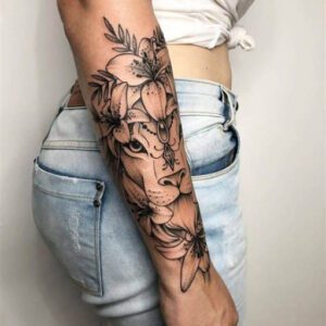 Lower Half Sleeve Tattoo Ideas for Females Lower Half Sleeve Tattoo Ideas for Females
