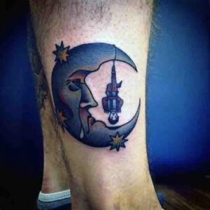 Man on the Moon Tattoo Ideas Man on the Moon Tattoo Ideas