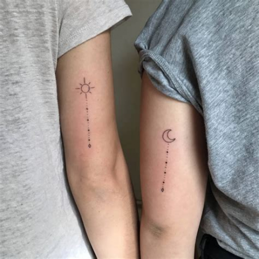 Matching Tattoo Ideas Sun and Moon