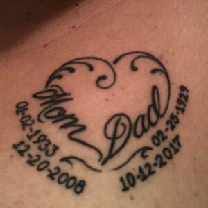 Mom and Dad Memorial Tattoo Ideas Mom and Dad Memorial Tattoo Ideas