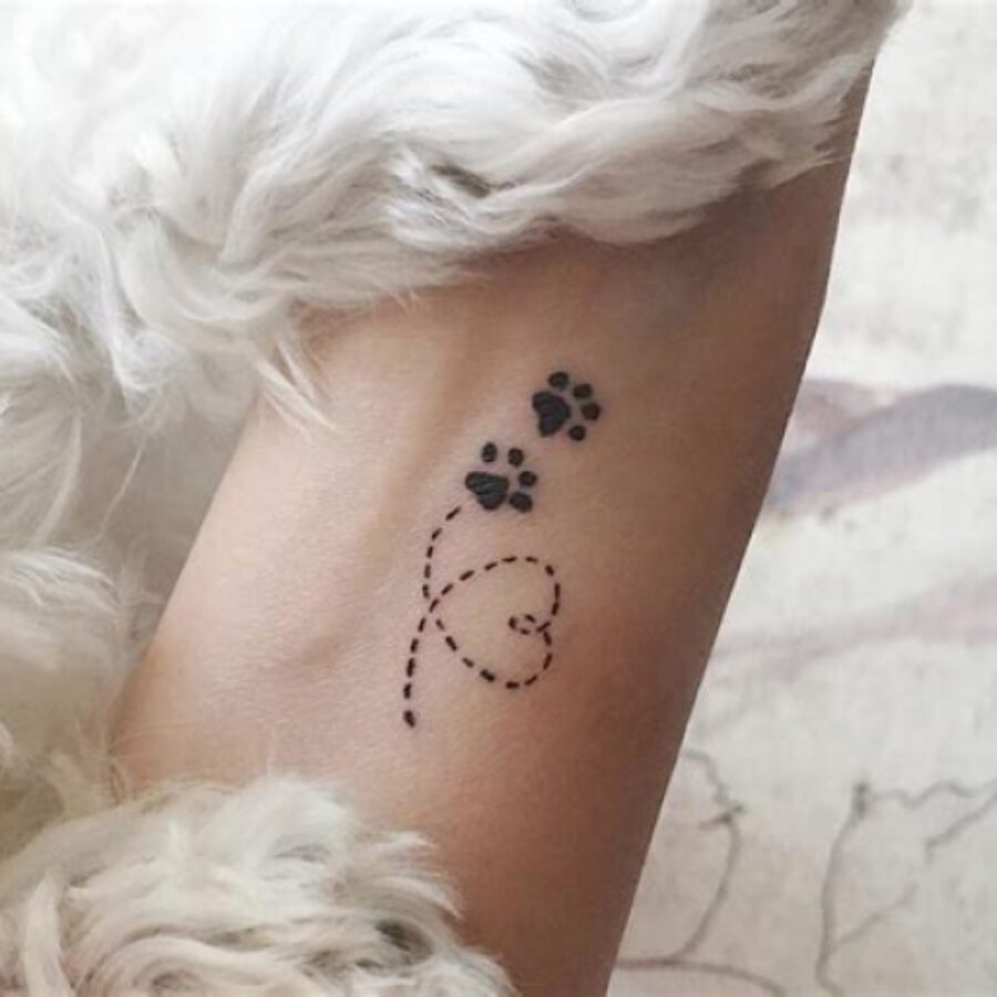 Paw Print Tattoo Ideas for Females - Riccda