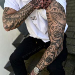 Black and Gray Tattoo Sleeve Ideas Black and Gray Tattoo Sleeve Ideas