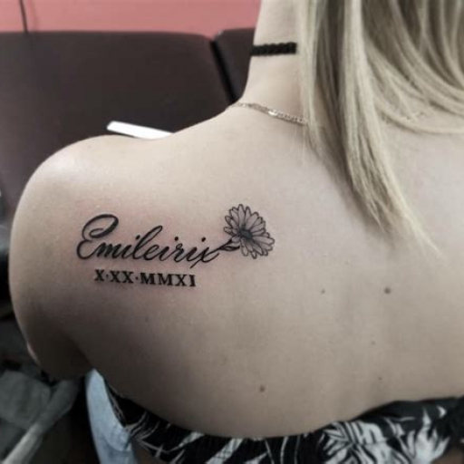 Boyfriend Name Tattoo Ideas on Chest