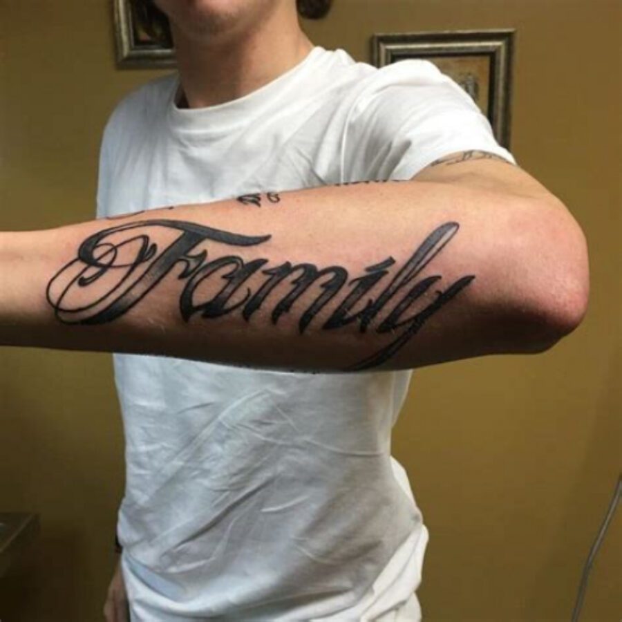 Family Names Tattoo Ideas for Guys - Riccda