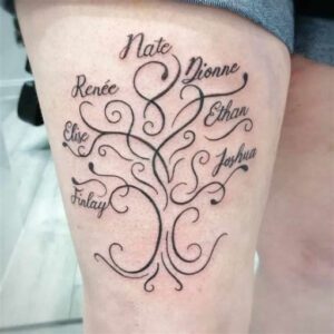 Family Tree Tattoo Ideas With Names