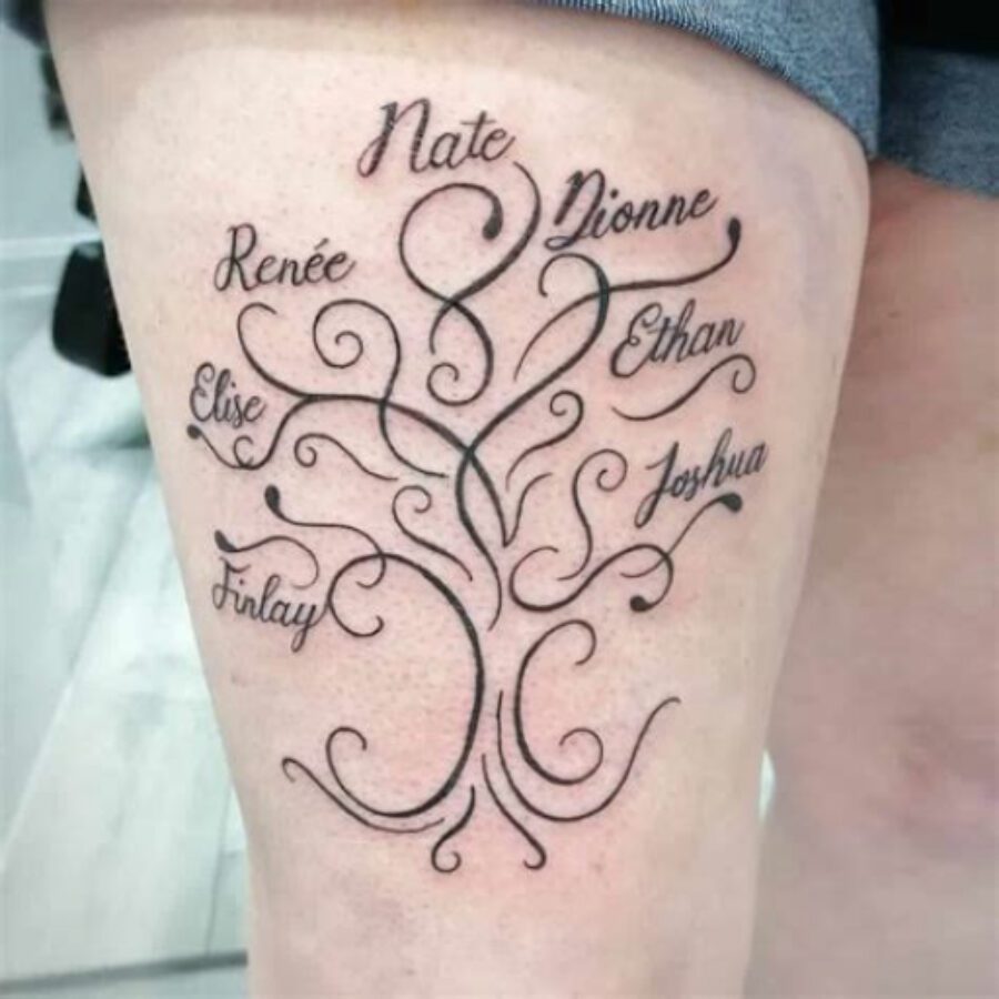 Family Tree Tattoo Ideas With Names - Riccda