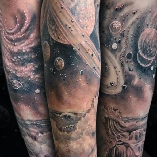 Galaxy Tattoo Ideas Black and White Galaxy Tattoo Ideas Black and White