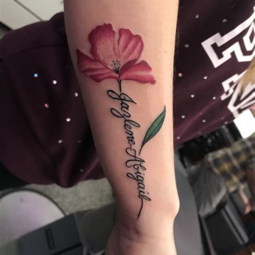 Tattoo Ideas with Flowers and Names Tattoo Ideas with Flowers and Names