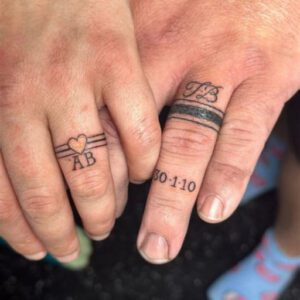 Wedding Band Tattoo Ideas for Him Wedding Band Tattoo Ideas for Him